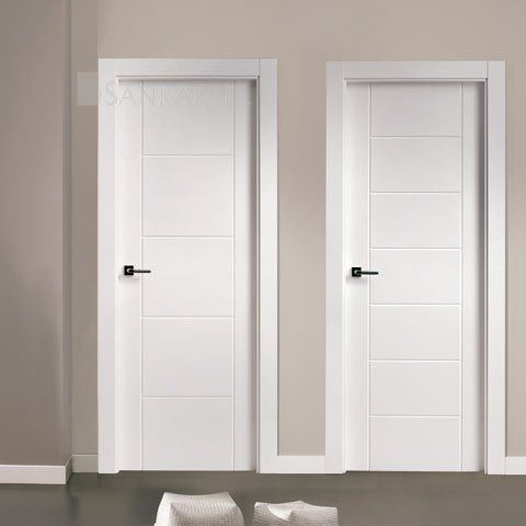Tür für Innenbereich - 9105 - 9007 - Puertas Sanrafael - Holz / einflügelig / ohne Verglasung