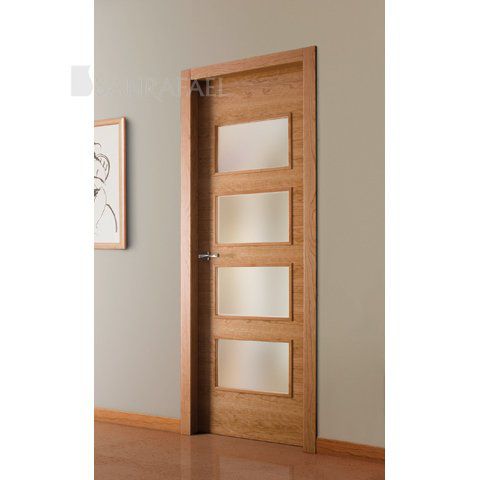 Tür für Innenbereich - 8005 V4  - Puertas Sanrafael - Massivholz / einflügelig / Glas