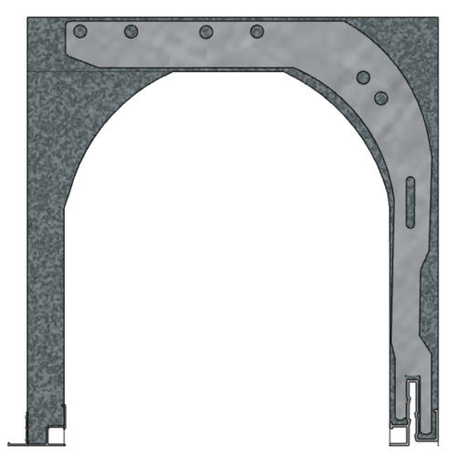 Aluminium-Sturz - R 28 S 29 - FIXOLITE - galvanisiertem Stahl / Polystyrol / U-förmig