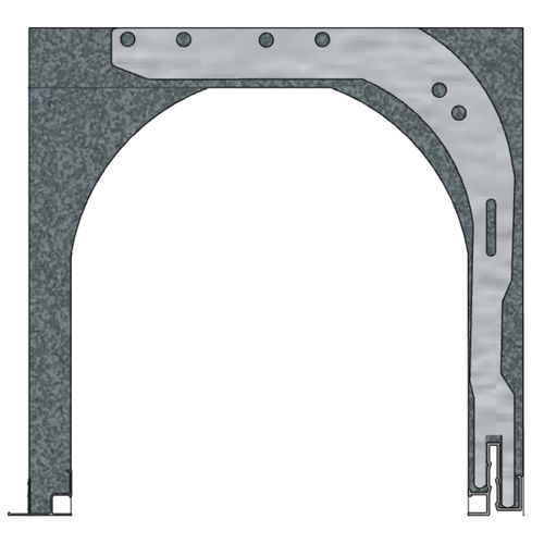 Aluminium-Sturz - R 31 S 30 - FIXOLITE - galvanisiertem Stahl / Polystyrol / U-förmig