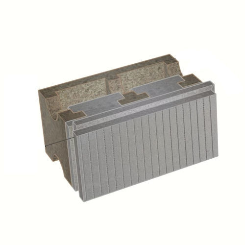 Polystyrol-Schalungsstein - B-HI35/12+19	 - FIXOLITE - für Wand / bodenstehend / dämmend