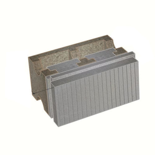 Polystyrol-Schalungsstein - B-HI38/12+22	 - FIXOLITE - für Wand / bodenstehend / dämmend