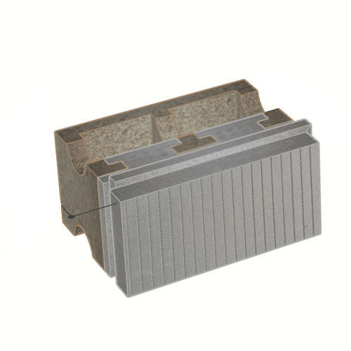 Polystyrol-Schalungsstein - B-HI38/14+20 - FIXOLITE - für Wand / bodenstehend / dämmend