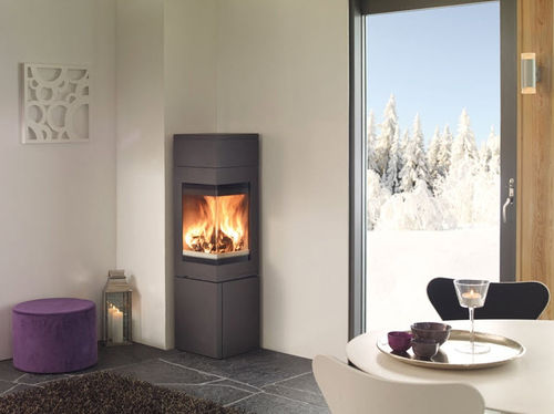 Holz-Kaminofen - QUADRO 2 - Nordpeis - Ecken / modern / Metall