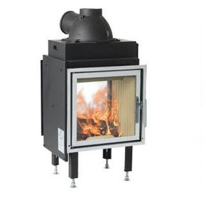 Geschlossene Feuerstelle / Holz - N-23G - Nordpeis - mit 1 Sichtseite / Metall