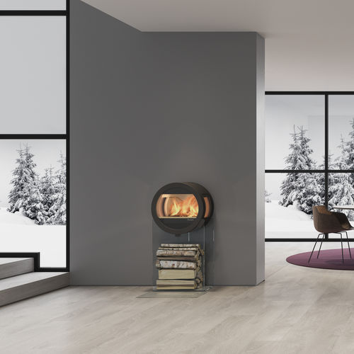 Holz-Kaminofen - ME - Nordpeis - 5 kW...10 kW / auf Füßen / mit 3 Sichtseiten
