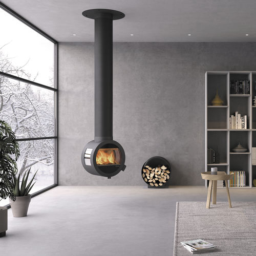 Holz-Kaminofen - ME - Nordpeis - 5 kW...10 kW / hängend / mit 3 Sichtseiten
