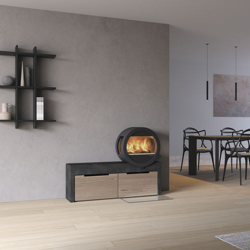 Holz-Kaminofen - ME - Nordpeis - 5 kW...10 kW / freistehend / mit 3 Sichtseiten