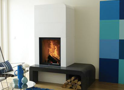 Holzkamin - MALAGA - Nordpeis - Einbau / Einseitig / geschlossene Feuerstelle