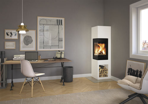 Holzkamin - ODENSE  - Nordpeis - Einbau / doppelseitig / geschlossene Feuerstelle