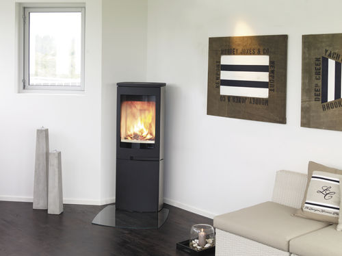 Holz-Kaminofen - DUO 5 - Nordpeis - modern / Aluminium