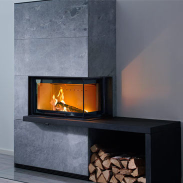 Holzkamin - I41T - Contura - Einbau / Ecken / geschlossene Feuerstelle