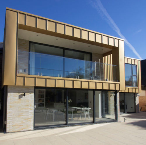 Folie-Fassadenverkleidung - RESIDENTIAL HOUSE WEST BRIDGFORD  - Arconic Architectural Products SAS, Merxheim/Frank - Aluminium / vertikal / profiliert