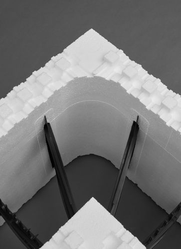 Schalungsstein / expandiertes Polystyrol (EPS) - ICF R22 - amvicsystem - für Wand / dämmend / für Eckeinbau
