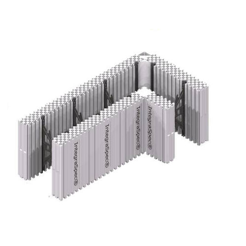 Polystyrol-Schalungsstein - INTEGRASPEC® 90° - IntegraSpec ICF - für Wand / dämmend / für Eckeinbau