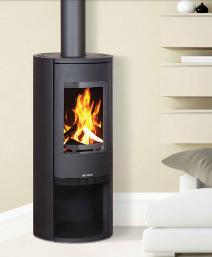 Holz-Kaminofen - G1 RONDE SD  - Color Emajl Doo - modern / Stahl