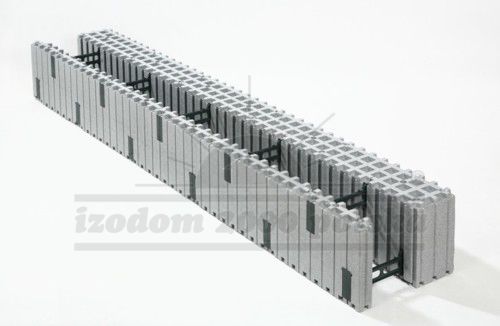 Schalungsstein / expandiertes Polystyrol (EPS) - MCFU 2/35 - izodom 2000 polska - Néopor® / für Wand / dämmend