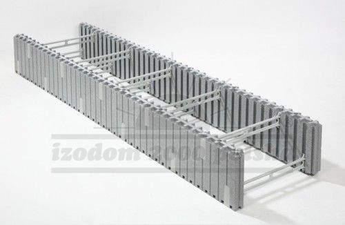 Schalungsstein / expandiertes Polystyrol (EPS) - MCFU 2/50 - izodom 2000 polska - Néopor® / für Wand / dämmend
