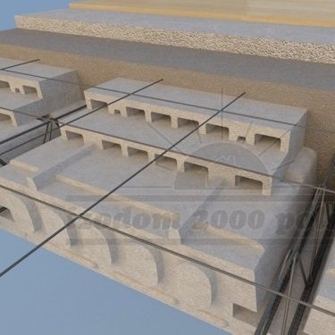 Vorgefertigte Dielendecke / expandiertes Polystyrol (EPS) - STP+2STN - izodom 2000 polska - für tragende Außenwand / für Fußboden / isolierend