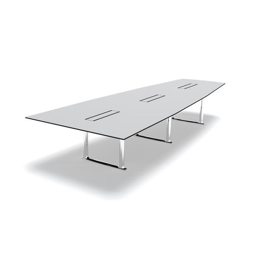 Moderner Besprechungstisch - COLONNADE - FORAFORM AS - Laminat / Gestell aus Aluminium / rechteckig