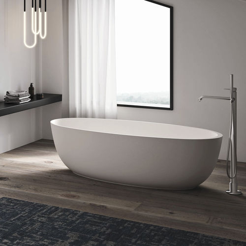 Ovale Badewanne - VINCA - Relax - freistehend / für Wohnungen / Mineralwerkstoff