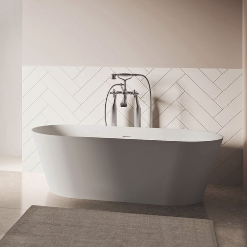 Ovale Badewanne - LILIUM - Relax - freistehend / für Wohnungen / Mineralwerkstoff