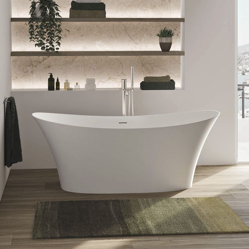 Ovale Badewanne - IRIS - Relax - freistehend / für Wohnungen / Mineralwerkstoff