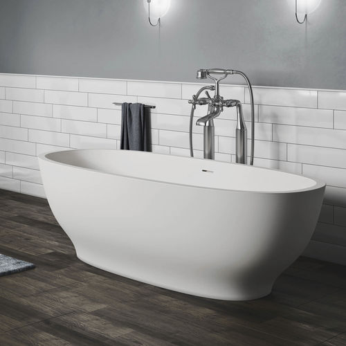 Ovale Badewanne - AKITO - Relax - freistehend / für Wohnungen / Mineralwerkstoff