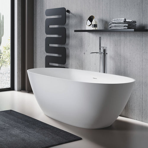 Ovale Badewanne - ALYSSUM - Relax - freistehend / für Wohnungen / Mineralwerkstoff