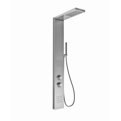 Edelstahl-Duschsäule - JOY PLUS - Relax - wandmontiert / modern / mit Handbrause