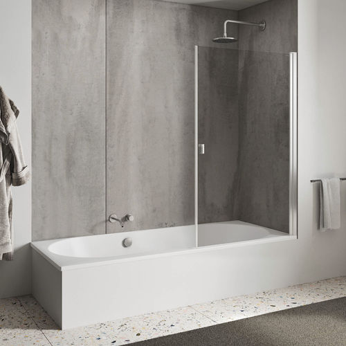 Schwenkbarer Badewannen-Duschwand - LIGHT VP2 - Relax - umkehrbar / Hartglas / 1 Paneel