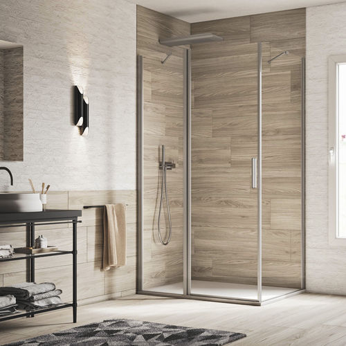 Glas-Duschkabine - LIGHT PA+F3 - Relax - mit Flügeltür / für Eckeinbau / Transparentglas