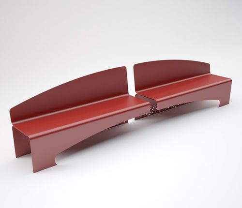 Moderne Bank für den öffentlichen Raum - ECLISSE - CITYSì - galvanisiertem Stahl / mit Rückenlehne / modular