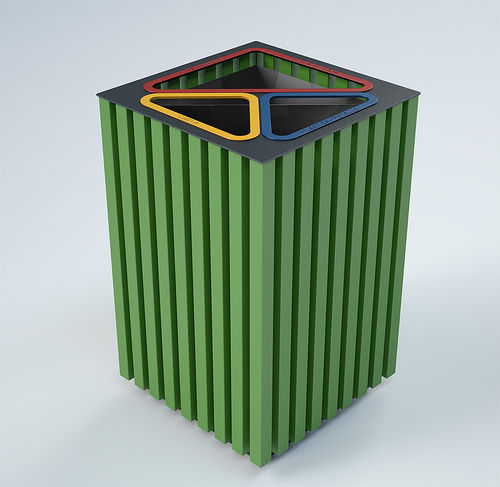 Park-Abfallbehälter - ELODIE RECYCLE - CITYSì - System / Stahl / Aluminium