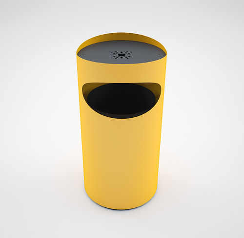 Park-Abfallbehälter - BOBBY SIMPLE - CITYSì - Stahl / mit integriertem Aschenbecher / mit Deckel