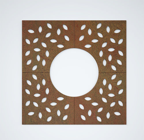 Quadratisches Baumgitter - FOGLIE - CITYSì - rund / galvanisiertem Stahl / COR-TEN®-Stahl