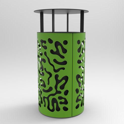 Park-Abfallbehälter - MATISSE - CITYSì - System / Stahl / mit Deckel