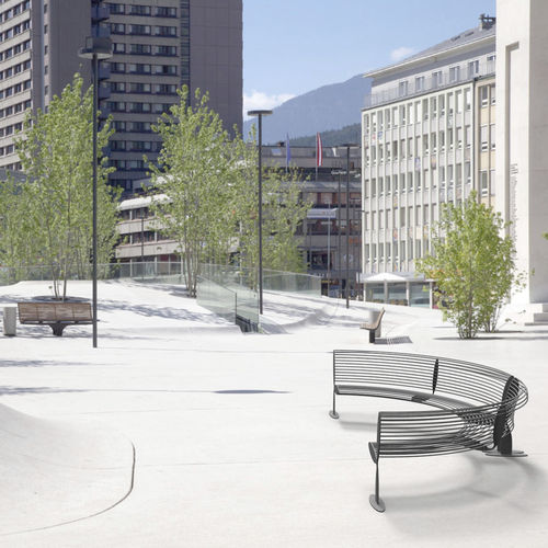 Bank für den öffentlichen Raum / Design - CALIFORNIA ROUND IN - CITYSì - Metall