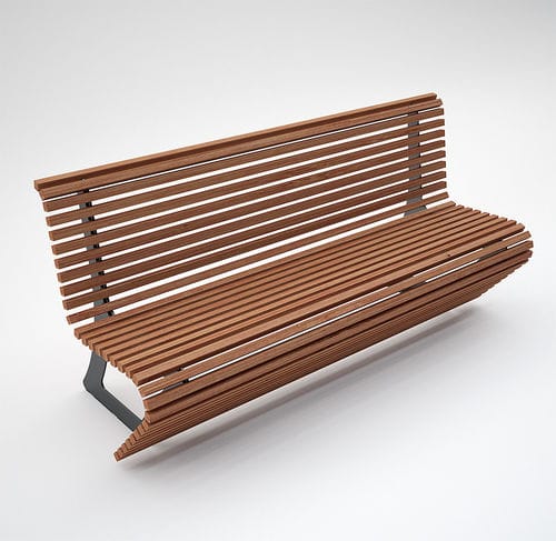 Moderne Bank für den öffentlichen Raum - ELODIE COLORWOOD  - CITYSì - Aluminium / aus lackiertem Metall / mit Rückenlehne