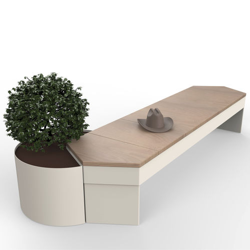 Bank für den öffentlichen Raum / originelles Design - CRUISE - CITYSì - Holz / aus lackiertem Stahl / modular