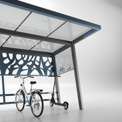 Modularer Fahrradunterstand - CROSS Junior - CITYSì - Stahl / für öffentliche Bereiche