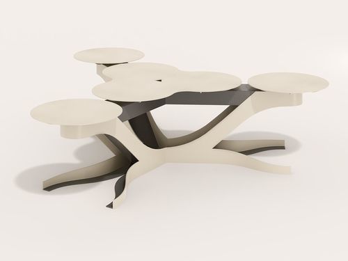 Bank für den öffentlichen Raum / originelles Design - GEMMA - CITYSì - pulverbeschichteter Stahl / ohne Rückenlehne / ohne Armlehnen