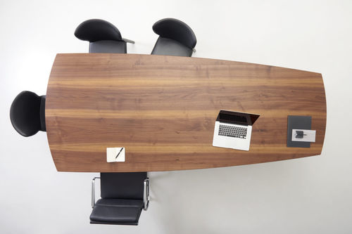Moderner Besprechungstisch - LYNX FLOW - Mobimex - Holz / Trapez / für Büro