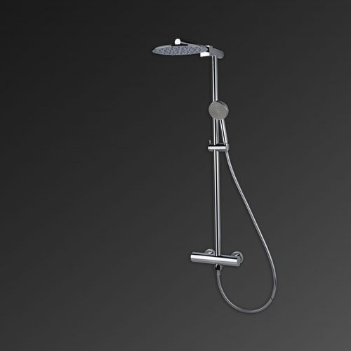 Thermostatische Duschsäule - ECHO WATERFALL - TENDER RAIN - Messing / wandmontiert / modern