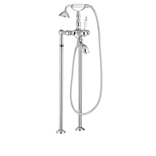 Badewannen-Einhebelmischer - RETRO - TENDER RAIN - bodenstehend / mechanisch / Messing