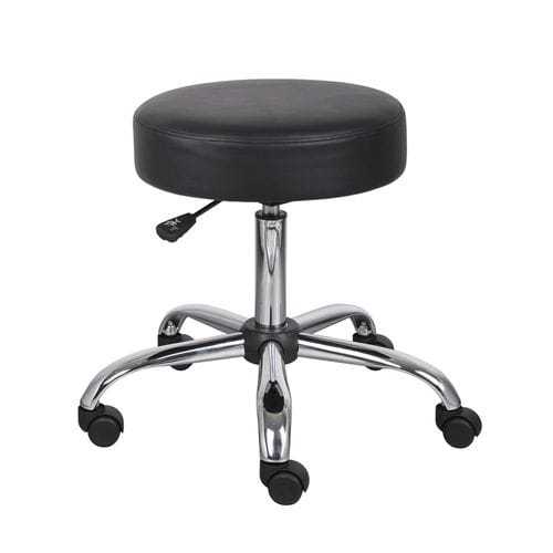 Leder-Arbeitshocker - Versa Products - regelbar / mit Rollen / drehbar