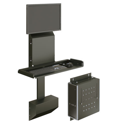 Wandmontierter Schreibtisch - ELECTROSLIM - Versa Products - modern / Laminat / höhenverstellbar