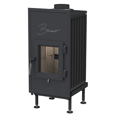 Holz-Kaminofen - WF 25 - BRUNNER - 5 kW...10 kW / bodenstehend / modern