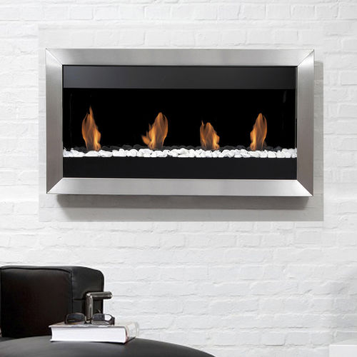 Bioethanol-Kamin - SQUARE LARGE I - Bio-Blaze® - wandmontiert / Einseitig / offene Feuerstelle