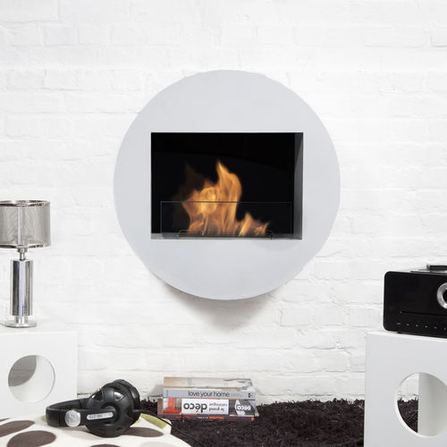 Bioethanol-Kamin - QWARA - Bio-Blaze® - wandmontiert / Einseitig / offene Feuerstelle